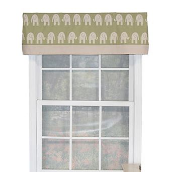 Ele Banded 100% Cotton with Fully Lined 3" Rod Pocket Valance for Windows
