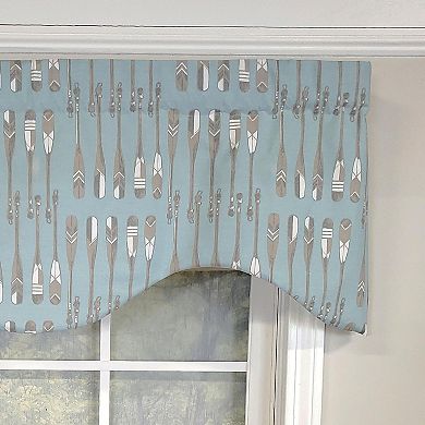 Paddle Away Cornice 100% Cotton with Fully Lined 3" Rod Pocket Valance for Windows
