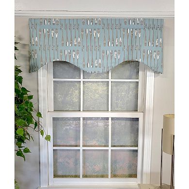 Paddle Away Cornice 100% Cotton with Fully Lined 3" Rod Pocket Valance for Windows