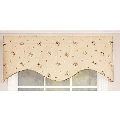 Hillside Corded Cornice 100% Cotton with Fully Lined 3" Rod Pocket Valance for Windows
