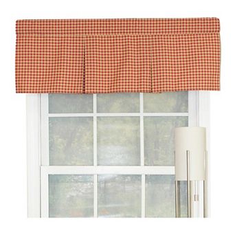Le Fleur Pleated 100% Cotton with Fully Lined 3" Rod Pocket Valance for Windows