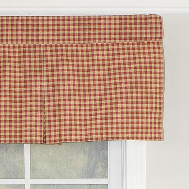 Le Fleur Pleated 100% Cotton with Fully Lined 3" Rod Pocket Valance for Windows