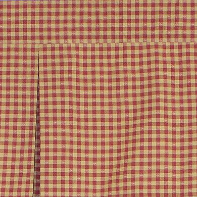 Le Fleur Pleated 100% Cotton with Fully Lined 3" Rod Pocket Valance for Windows