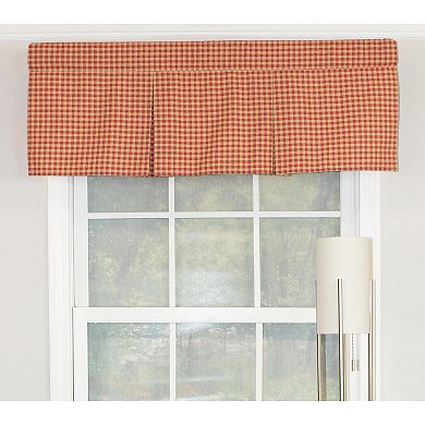 Le Fleur Pleated 100% Cotton with Fully Lined 3" Rod Pocket Valance for Windows