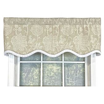 Cross Stitch Ruffled Provance 100% Cotton with Fully Lined 3" Rod Pocket Valance for Windows