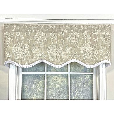Cross Stitch Ruffled Provance 100% Cotton with Fully Lined 3" Rod Pocket Valance for Windows