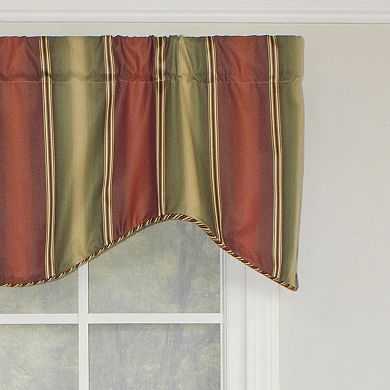 Meri Weather Corded Cornice 100% Cotton with Fully Lined 3" Rod Pocket Valance for Windows