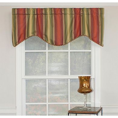 Meri Weather Corded Cornice 100% Cotton with Fully Lined 3" Rod Pocket Valance for Windows