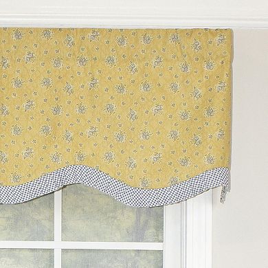 Freida Ruffled Provance 100% Cotton with Fully Lined 3" Rod Pocket Valance for Windows