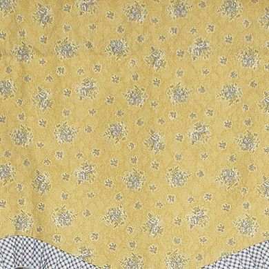 Freida Ruffled Provance 100% Cotton with Fully Lined 3" Rod Pocket Valance for Windows