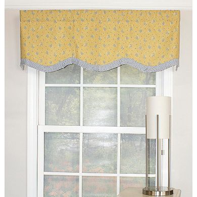 Freida Ruffled Provance 100% Cotton with Fully Lined 3" Rod Pocket Valance for Windows