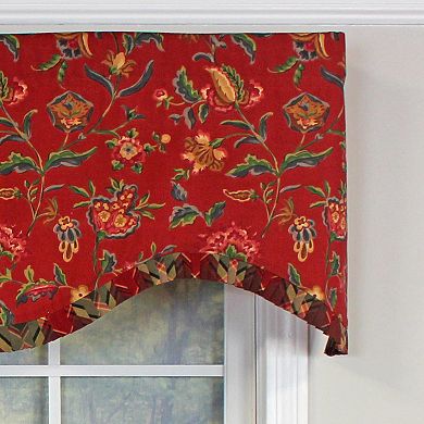 Norwell Ruffled Cornice 100% Cotton with Fully Lined 3" Rod Pocket Valance for Windows