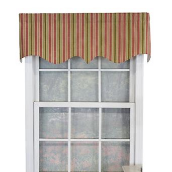 Dell Stripe Regal 100% Cotton with Fully Lined 3" Rod Pocket Valance for Windows
