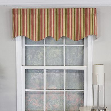 Dell Stripe Regal 100% Cotton with Fully Lined 3" Rod Pocket Valance for Windows