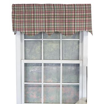 Plaided Regal 100% Cotton with Fully Lined 3" Rod Pocket Valance for Windows