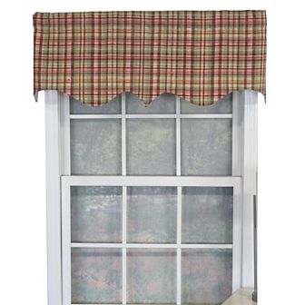 Plaided Regal 100% Cotton with Fully Lined 3" Rod Pocket Valance for Windows