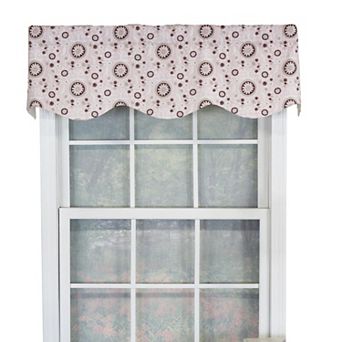 Pin Wheel Provance 100% Cotton with Fully Lined 3" Rod Pocket Valance for Windows