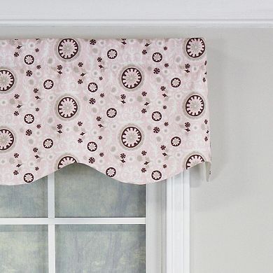 Pin Wheel Provance 100% Cotton with Fully Lined 3" Rod Pocket Valance for Windows