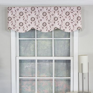 Pin Wheel Provance 100% Cotton with Fully Lined 3" Rod Pocket Valance for Windows