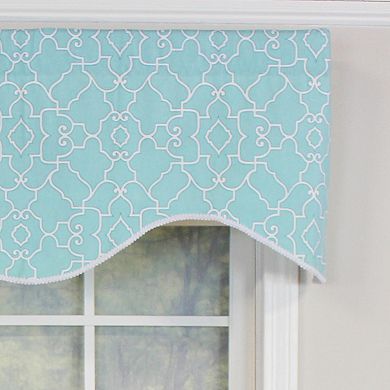 Haven Trimmed Cornice 100% Cotton with Fully Lined 3" Rod Pocket Valnance for Windows