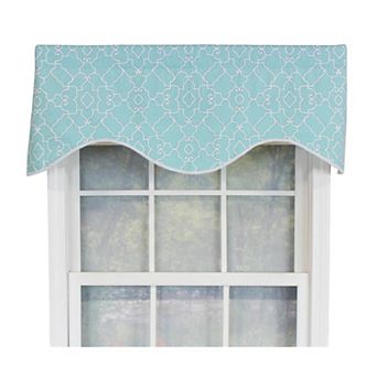 Haven Trimmed Cornice 100% Cotton with Fully Lined 3" Rod Pocket Valnance for Windows