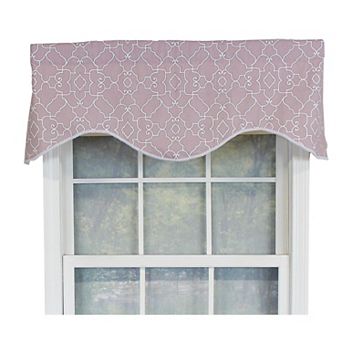 Haven Trimmed Cornice 100% Cotton with Fully Lined 3" Rod Pocket Valnance for Windows