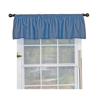 Serpentine Tailored 100% Cotton with Fully Lined 3" Rod Pocket Valance for Windows
