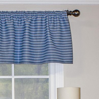 Serpentine Tailored 100% Cotton with Fully Lined 3" Rod Pocket Valance for Windows