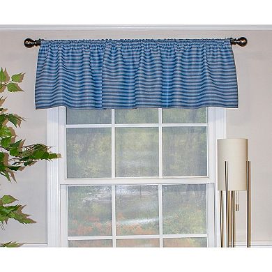 Serpentine Tailored 100% Cotton with Fully Lined 3" Rod Pocket Valance for Windows