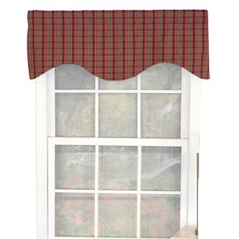 Gabriel Check Cornice 100% Cotton with Fully Lined 3" Rod Pocket Valance for Windows