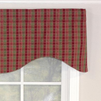 Gabriel Check Cornice 100% Cotton with Fully Lined 3" Rod Pocket Valance for Windows