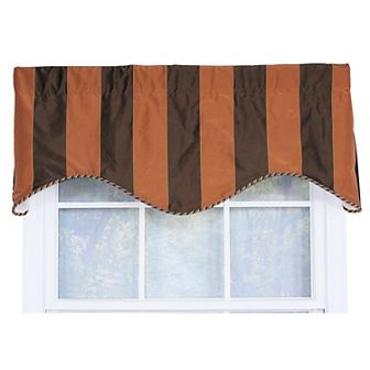 Pascal Corded Cornice 100% Cotton with Fully Lined 3" Rod Pocket Valance for Windows