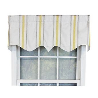 Lemon Stripe Regal 100% Cotton with Fully Lined 3" Rod Pocket Valance for Windows