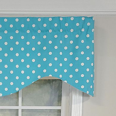 Polka Dot Cornice 100% Cotton with Fully Lined 3" Rod Pocket Valance for Windows