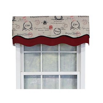 Mason Trimmed Glory 100% Cotton with Fully Lined 3" Rod Pocket Valance for Windows
