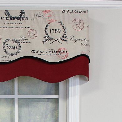 Mason Trimmed Glory 100% Cotton with Fully Lined 3" Rod Pocket Valance for Windows
