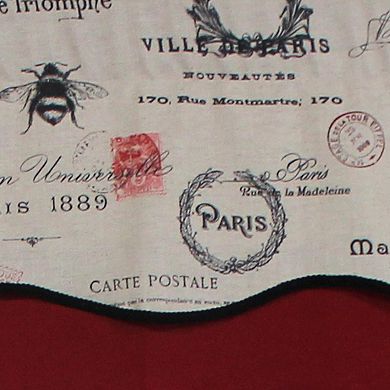 Mason Trimmed Glory 100% Cotton with Fully Lined 3" Rod Pocket Valance for Windows