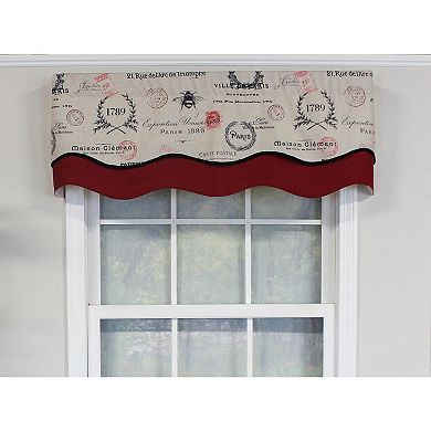 Mason Trimmed Glory 100% Cotton with Fully Lined 3" Rod Pocket Valance for Windows