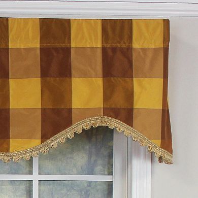 Pascal Trimmed Cornice 100% Cotton with Fully Lined 3" Rod Pocket Valance for Windows
