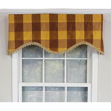 Pascal Trimmed Cornice 100% Cotton with Fully Lined 3" Rod Pocket Valance for Windows