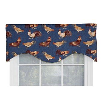 Rise N Shine Cornice 100% Cotton with Fully Lined 3" Rod Pocket Valance for Windows