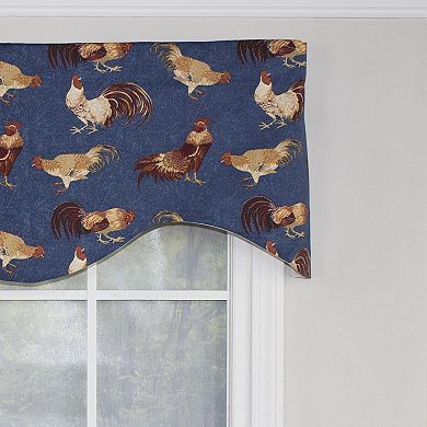 Rise N Shine Cornice 100% Cotton with Fully Lined 3" Rod Pocket Valance for Windows
