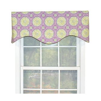 Canne Cornice 100% Cotton with Fully Lined 3" Rod Pocket Valance for Windows