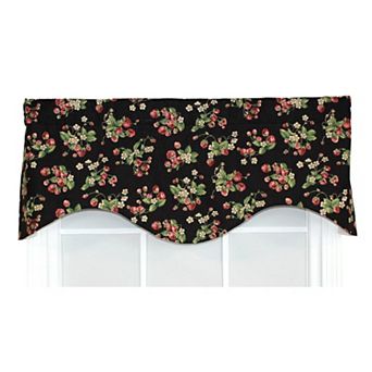 Strawberry Cornice 100% Cotton with Fully Lined 3" Rod Pocket Valance for Windows