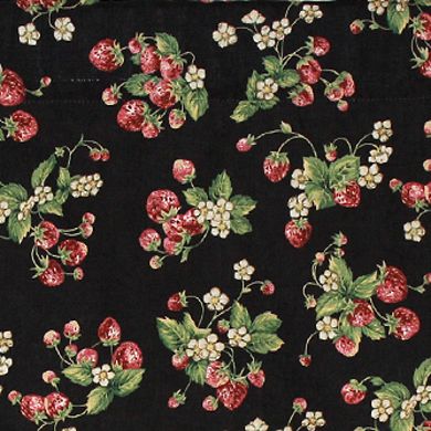 Strawberry Cornice 100% Cotton with Fully Lined 3" Rod Pocket Valance for Windows