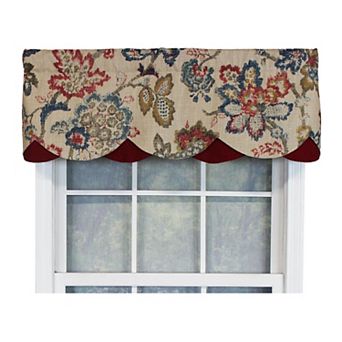 Silvia Petticoat 100% Cotton with Fully Lined 3" Rod Pocket Valance for Windows