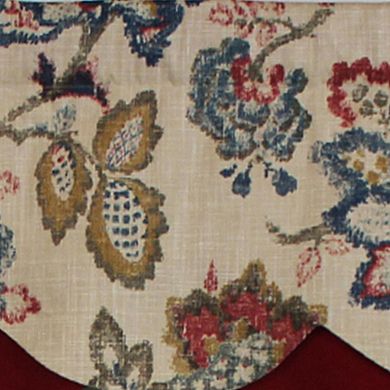 Silvia Petticoat 100% Cotton with Fully Lined 3" Rod Pocket Valance for Windows