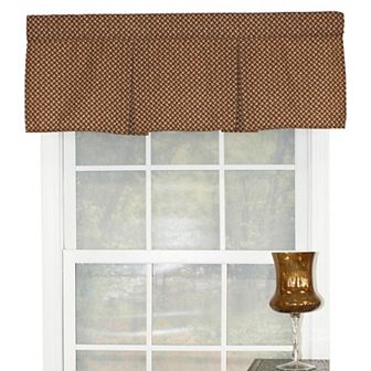 Trellis Pleated 100% Cotton with Fully Lined 3" Rod Pocket Valance for Windows