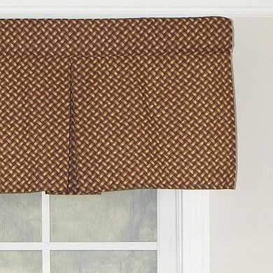 Trellis Pleated 100% Cotton with Fully Lined 3" Rod Pocket Valance for Windows