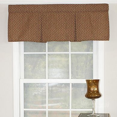 Trellis Pleated 100% Cotton with Fully Lined 3" Rod Pocket Valance for Windows